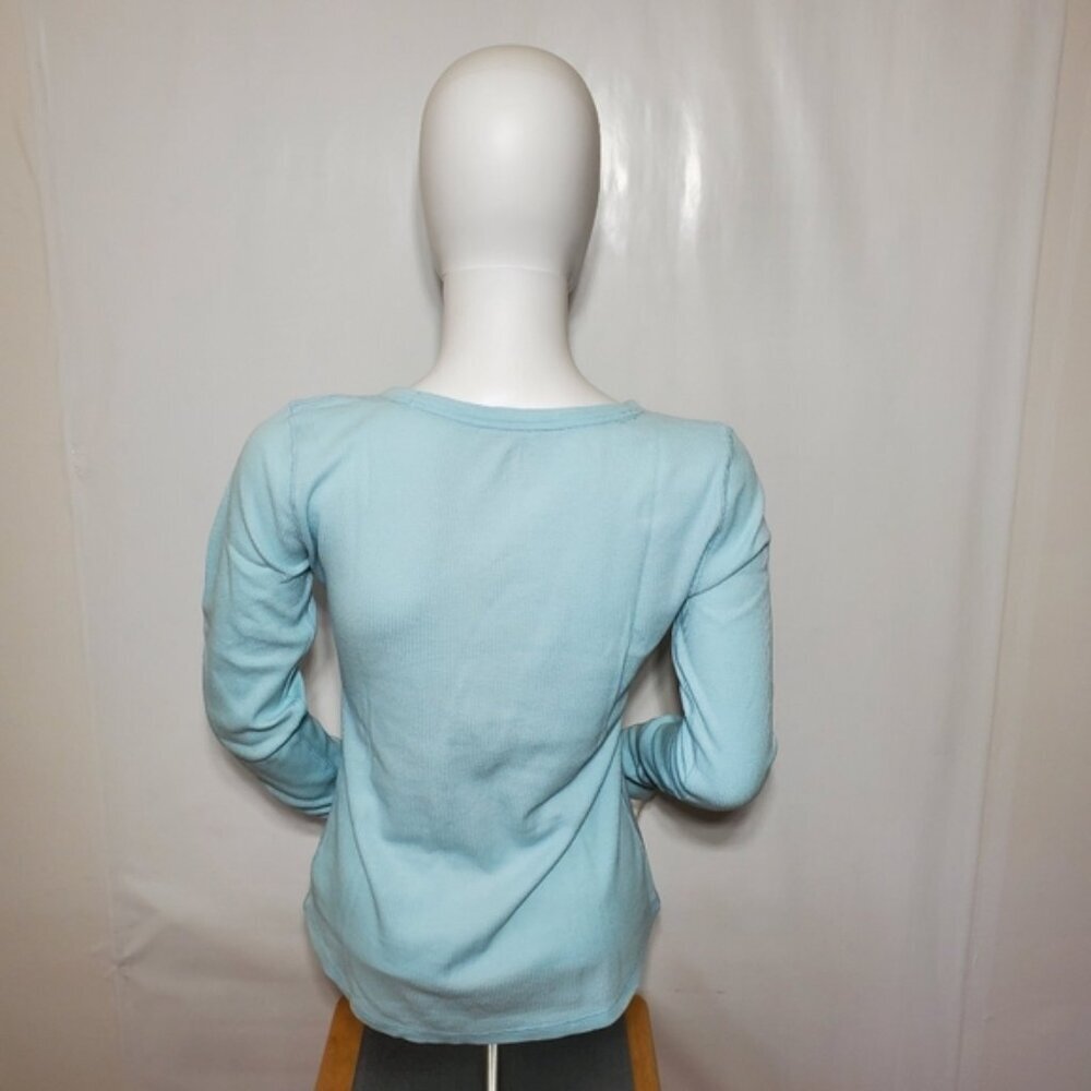 Gap Fit Womens Long Sleeve Tee XS Blue Lightweight Activewear Stretch Top - Picture 3 of 7